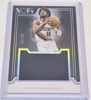 2024-25 Panini Noir Jumbo Material Game Worn Patch #1/20 Scoot Henderson #JM-HEN