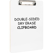 Dry Erase Clipboard Low Profile Clip Double Sided Whiteboard Hardboard 9x12.5