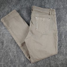 J Jill Denim Jeans 10 Authentic Fit Slim Ankle Green / Gray Solid 32x28 Stretch