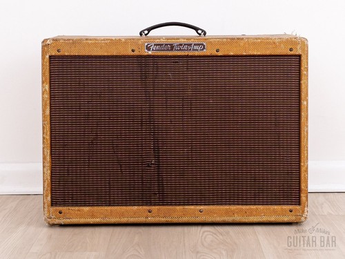 1959 Fender High Power Tweed Twin 5F8-A Vintage Tube Amp, 100% Original Circuit - Picture 2 of 22