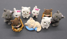 Kitty in My Pocket Bundle of 9 Flocked Figurines Lot