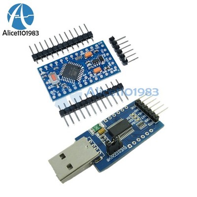 FT232RL USB To Serial Adapter Module + Pro Mini Atmega328 3.3V 8M for #tp