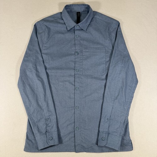 Lululemon langärmliges Kommissionshemd mit Knopfleiste Herren Small blau - Bild 2 von 5