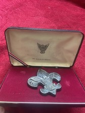 Vintage EAGLE SCOUT Boy Scouts Rank Badge MEDAL & CASE BSA  Award EARLY prod.