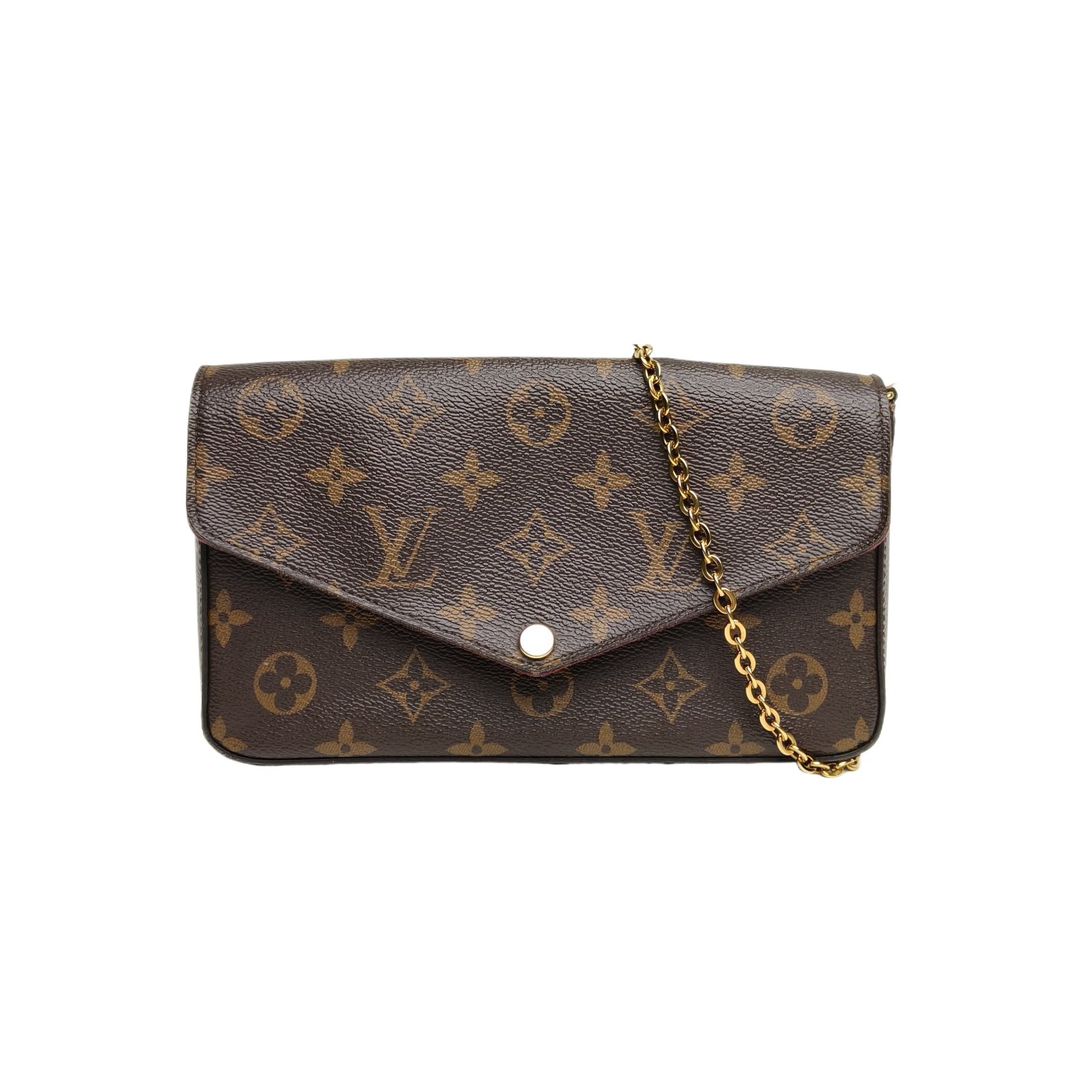 LOUIS VUITTON POCHETTE FELICIE Chain Bag Monogram PVC Crossbody Bag