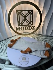 Hermes womens/kids Novelty Colorblock Socks in white and orange w/H Logo size S