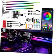 Interior Car LED Lights, RGB Dream Color Acrylic LED Lights for Car, 10 IN 1