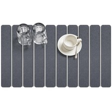 Stone Dish Drying Mat for Kitchen Counter, 24x16 Inch Foldable Diatomaceous E...