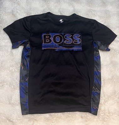 PLACE Sport Boys Large Black Graphic Boss T-Shirt
