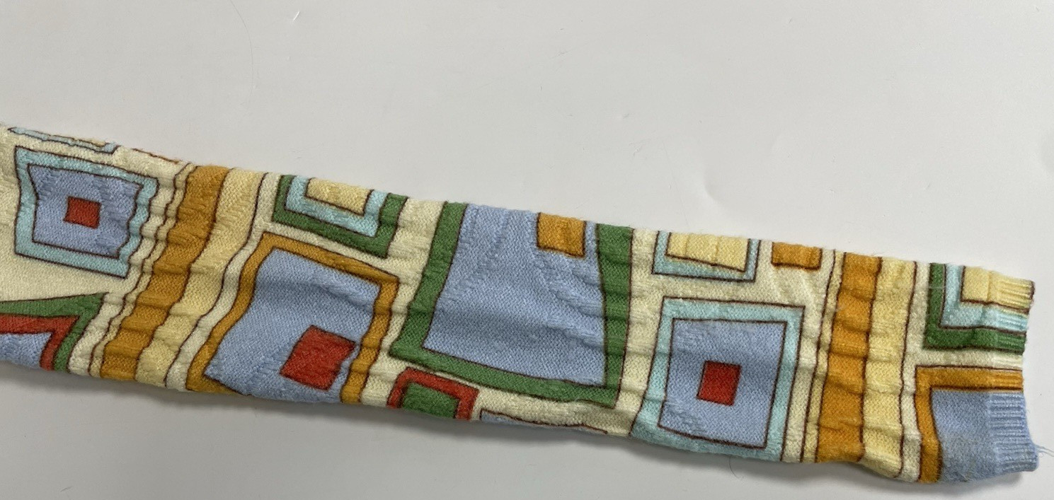 House Of Sunny Pepperland Peggy Cardigan Detachable Fur Size  6 Puzzle Print