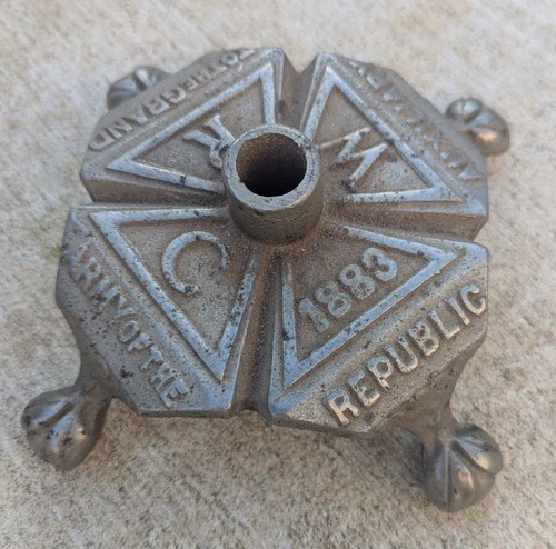 Grand Army of the Republic W.R.C. Cast Iron Flag Stand