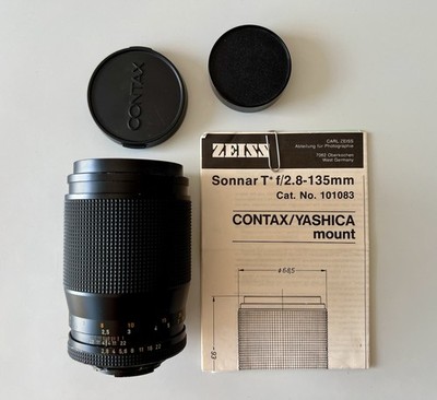 Carl Zeiss Sonnar T 135mm f/2.8 C/Y Mount   Made in Japan   Contax Yashica