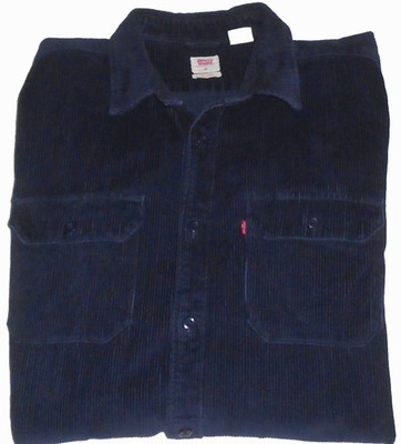 LEVIS HEMD JACKE HERREN CORD RELAXED Gr.M OVERSHIRT BLAU WESTERN BIKER TRUCKER