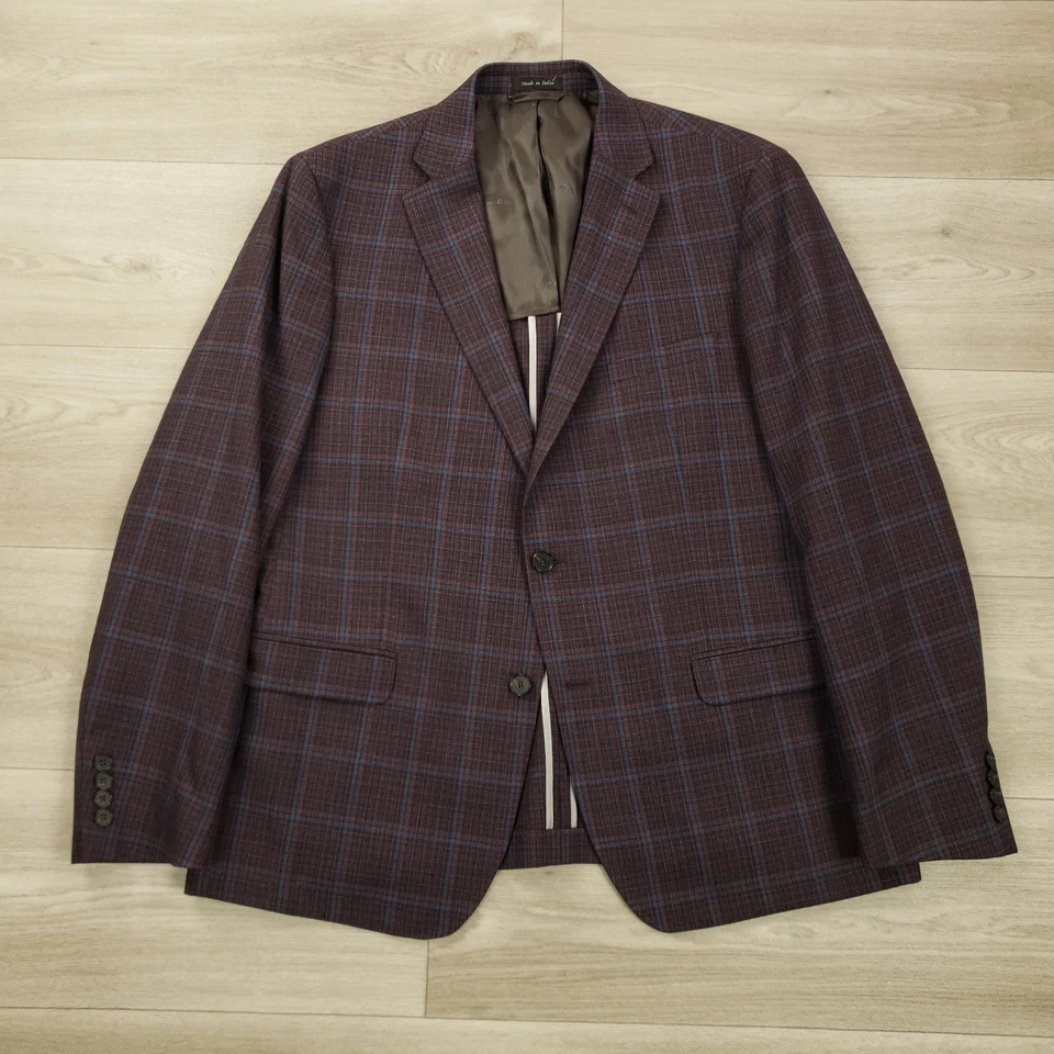 Abrigo Deportivo Hombre Calvin Klein 46R 2 Btn Doble Ventilación Borgoña Burdeos Multicolor Foto 2 de 4