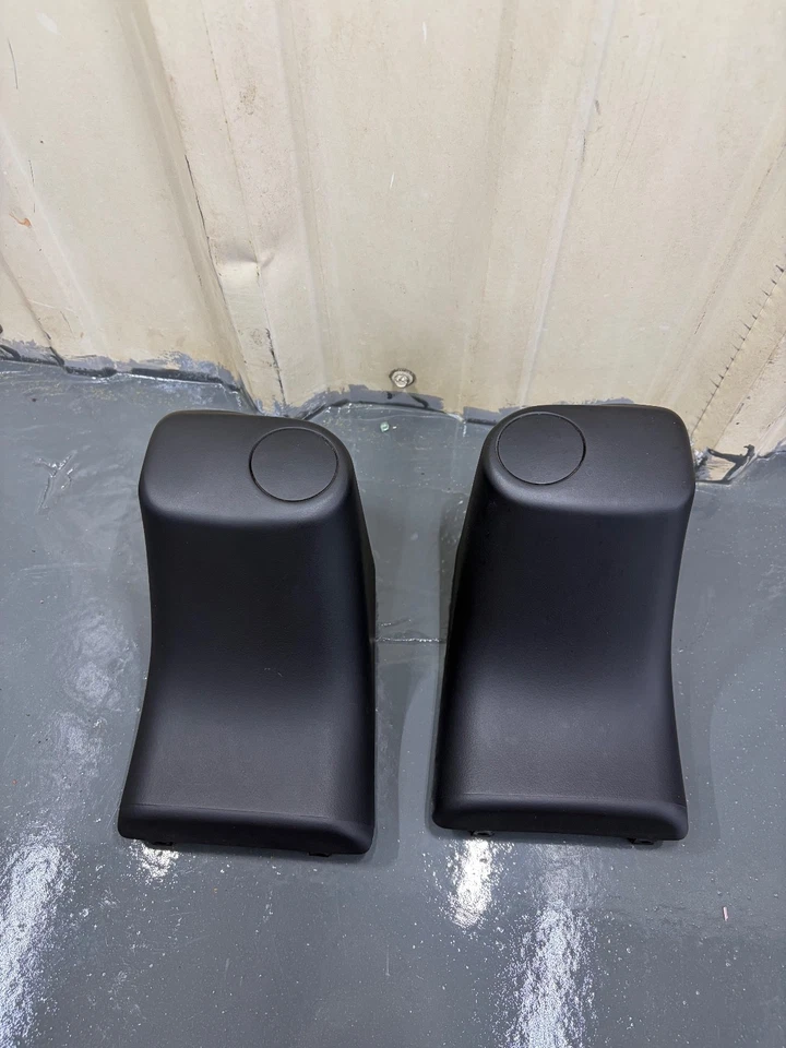 Cubierta de borde de barra antivuelco para cinturón de seguridad BMW Z3 Roadster 96-02 par negro derecha e izquierda OEM Foto 2 de 4