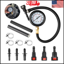 Fuel Injection Pressure Tester Injector Pump Gauge Kit With 3 Connectors 100 Psi Fuel Injection Pressure Tester Injector Pump Gauge Kit With 3 Connectors 100 Psi