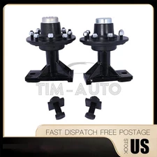 NEW 8 x 6.5 Lug 9000LB Shipping Container Wheels, Bolt-on Spindle Kit