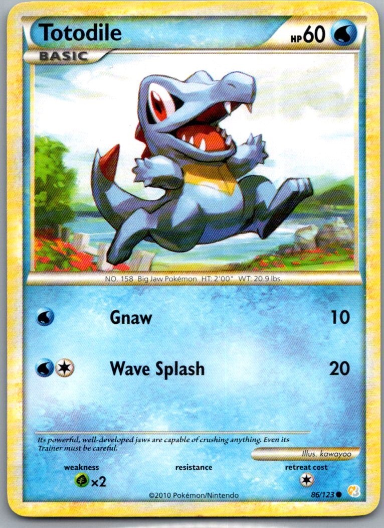 Pokemon Totodile 86/123  HeartGold & SoulSilver MP