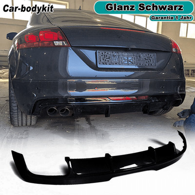 Glanz Schwarz Heckdiffusor Diffusor Heckansatz Spoiler für Audi TTS 2008-2014