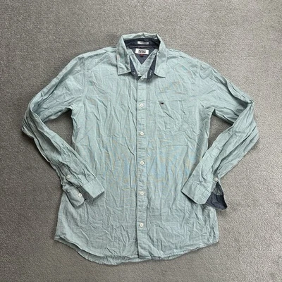 TOMMY HILFIGER Herren Hemd Shirt Gr M Regular Logo Kariert Langarm 18809 Grün - Bild 1 von 4