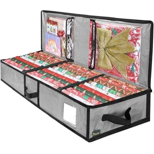 BALEINE Soft Christmas Wrapping Paper Storage Bag, 40