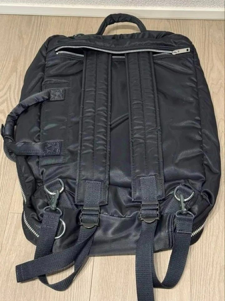 PORTER YOSHIDA TANKER 3 vias bolsa de negócios maleta mochila de ombro preta Japão - Imagem 4 de 4
