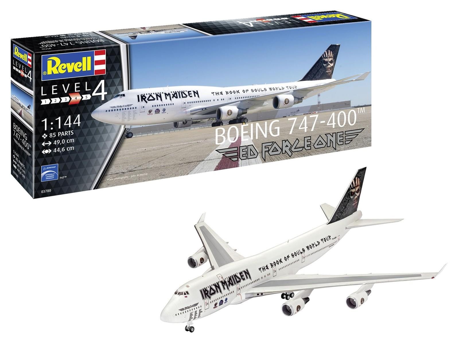 Revell 03780 Boeing 747-400 Iron Maiden Ed Force One 1:144 Scale Kit