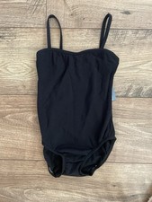 Capezio Girls High Neck Camisole Leotard Black Size Medium New With Tags