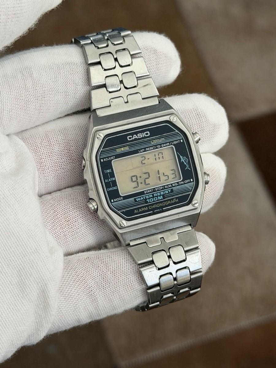 Rare Vintage Casio Marlin W-350 Men's Digital Sports Watch JDM
