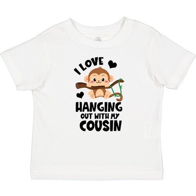 Inktastic Monkey I Love Hanging Out With My Cousin Baby T-Shirt Adorable Big
