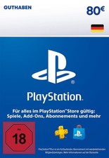 PSN Guthaben 80 Euro Deutschland gültig für PlaystationStore (Code per Chat)