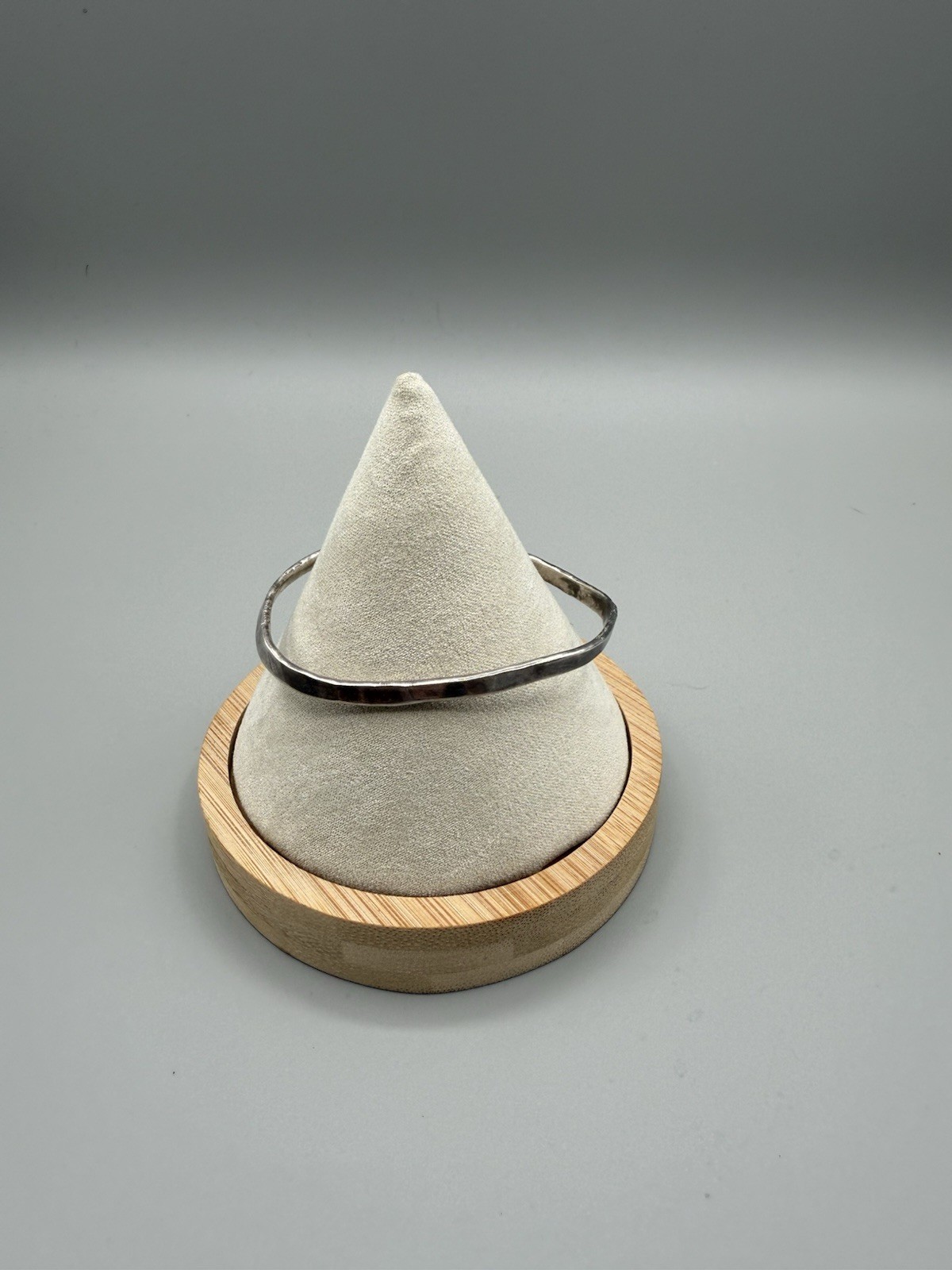 Abstract Sterling Silver Adjustable Cuff Bracelet - image 1