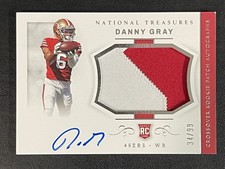 2022 Panini National Treasures Crossover RC Patch Auto Danny Gray 49ers