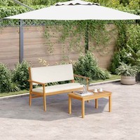 Gartenbank Mit Kissen Aus Massivem Akazienholz