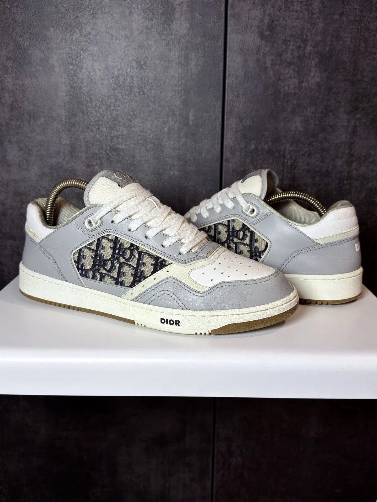 Balenciaga — Dior B27 Low Top Sneakers Luxury Hedi Rare Streetwear Gray Monogram