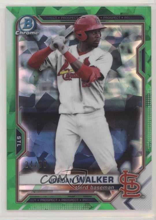 2021 Bowman Chrome Draft Sapphire Edition Green 24/50 Jordan Walker #BDC-187 fc1