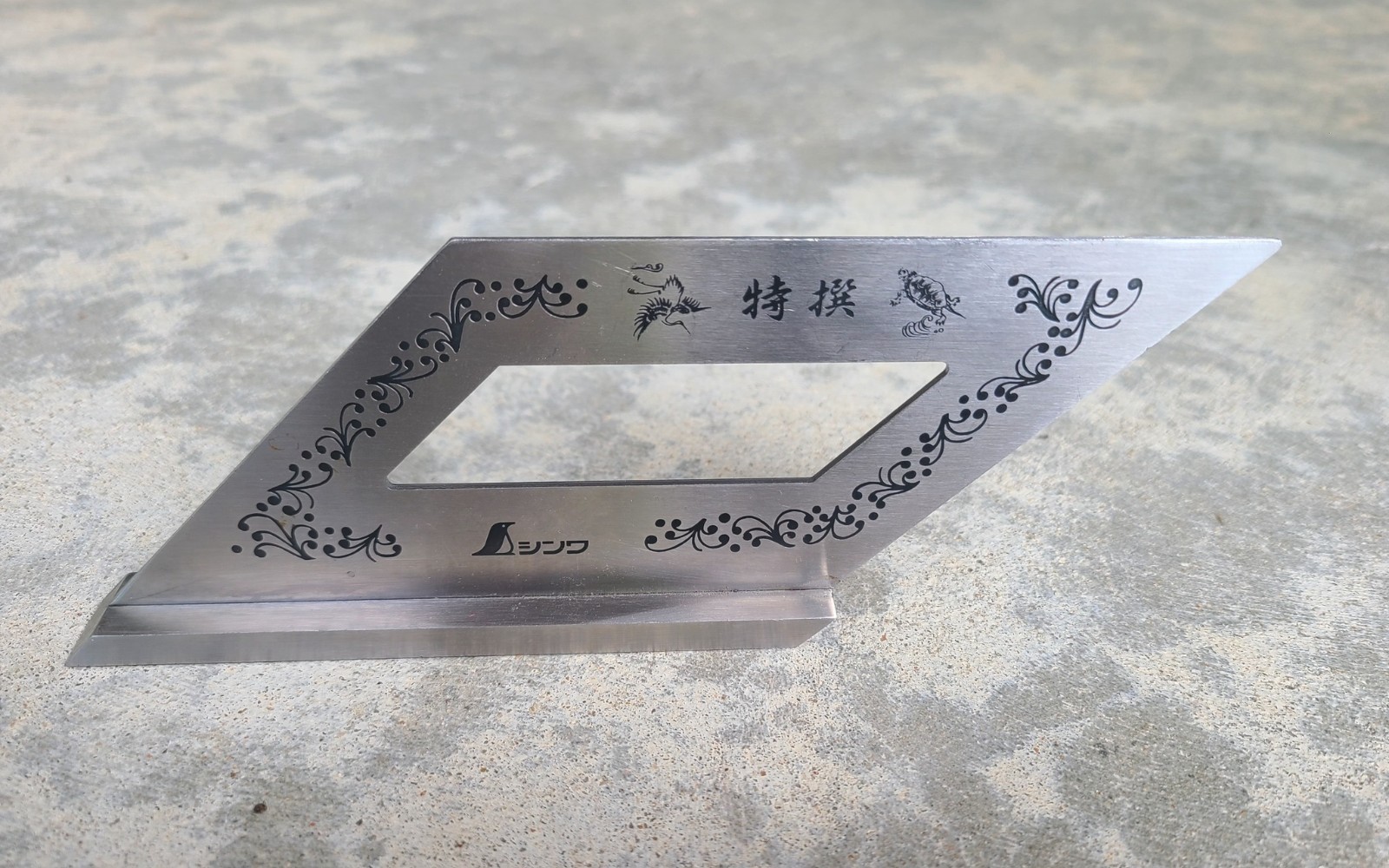 Vintage SHINWA 5F Steel 45 Degree Angle Mitre Square Woodworking Tool Japan