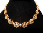 Gold Toned Vintage Link Chocker Necklace 12-14 " Adjustable — photo 2