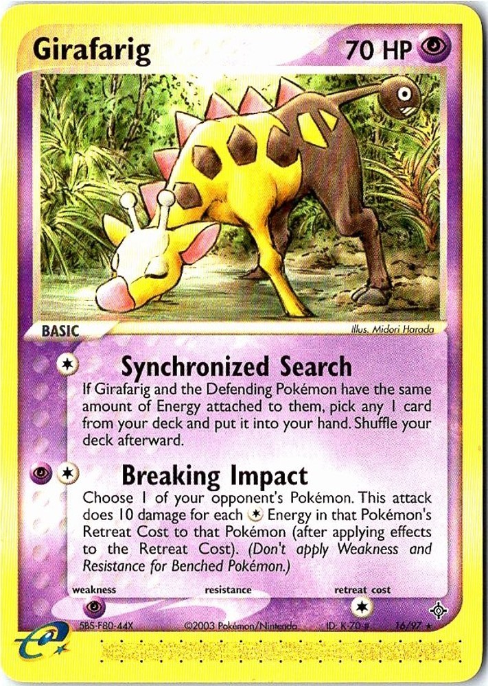 Girafarig 16/97 EX Dragon NM