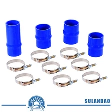 For 2003-2007 Dodge Cummins Intercooler Boot Kit Silicone Hose with Clamps Blue