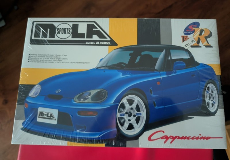 Aoshima Mola Sports Suzuki Cappuccino EA11R 1/24 Model Kit VR-R Package JDM