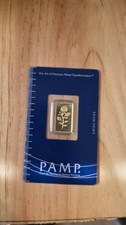 2.5 gram Gold Bar - PAMP Suisse - Fortuna - 999.9 Fine in Sealed Assay Invest 4478.90 per troy oz