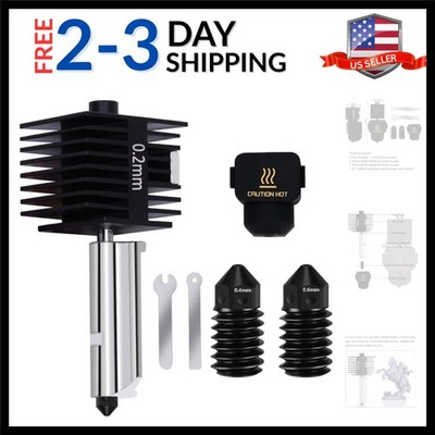 Upgrade Hotend Kit for Bambu Lab A1/A1 Mini, Hot End Assembly 0.2/0.4/0.6mm H...