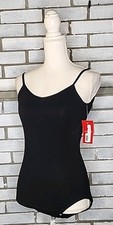   NWT Capezio Women's Sleeveless V-Neck Cami Leotard Size Large Black