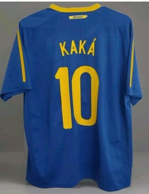 2010 Nike Brazil Away Soccer Jersey Kaka' AC Milan World Cup South Africa LARGE