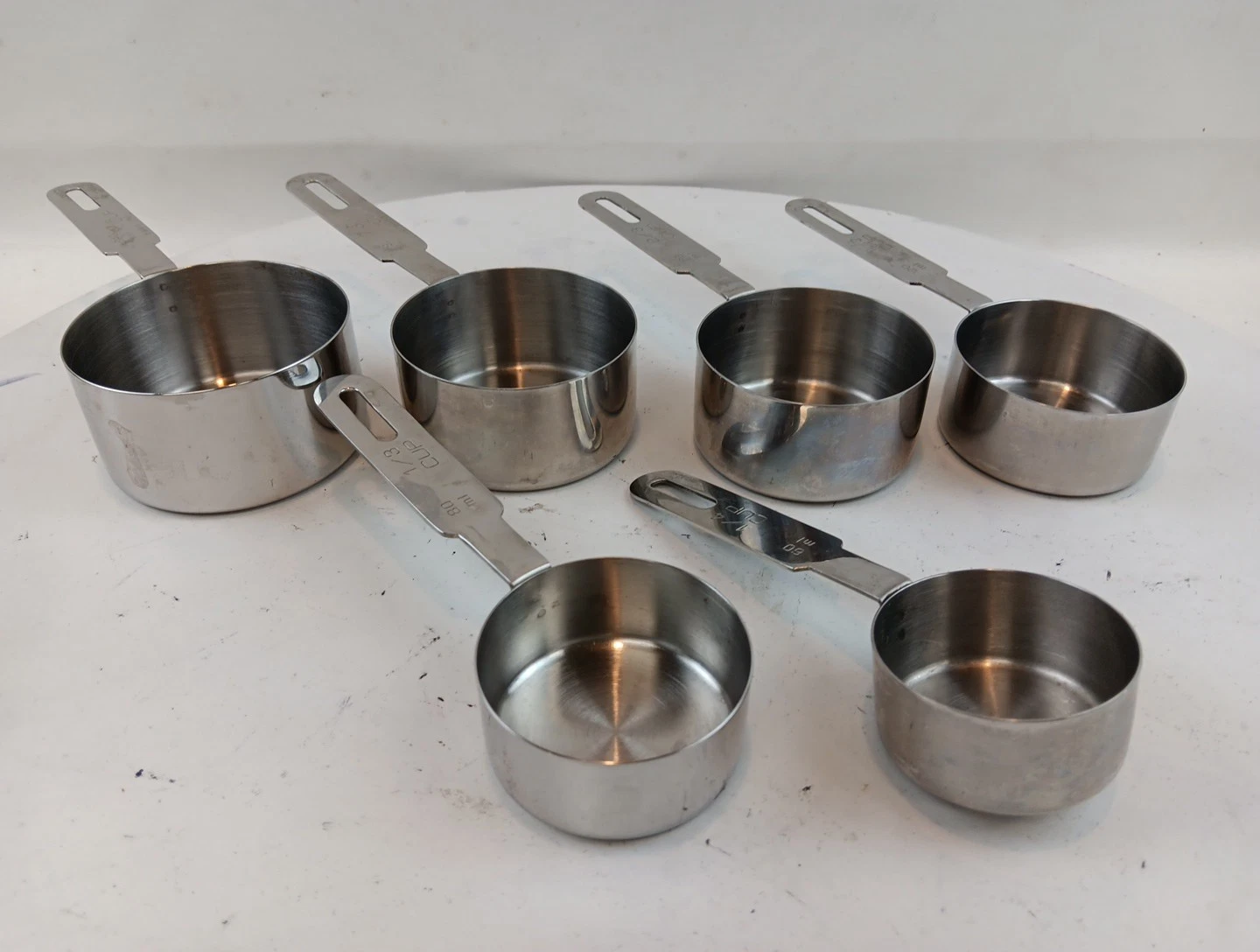 Endurance Stainless Steel Measuring Cups 18/10 Set Of 6 Heavy Duty