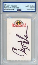 CRAIG T NELSON SIGNED DISNEY LAND INCREDICOASTER FAST PASS TICKET PSA DNA AUTO