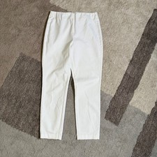 Rag & Bone White Slim Tapered Pants Womens 8 Back Zip Made in USA Trousers