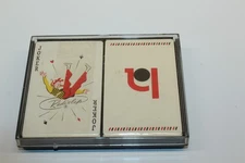 Vintage Playing Cards Double Deck In Plastic Tray, Decks Are Sealed Advertising
