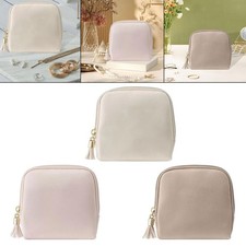 Piccolo astuccio portagioie da viaggio con interno morbido, multiuso, compatto,